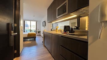 Basic Apartment | Private kitchen | Mini-fridge, microwave, stovetop, coffee/tea maker