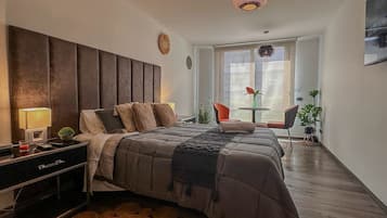 Studio (114) | Premium bedding, down duvets, memory-foam beds, individually decorated