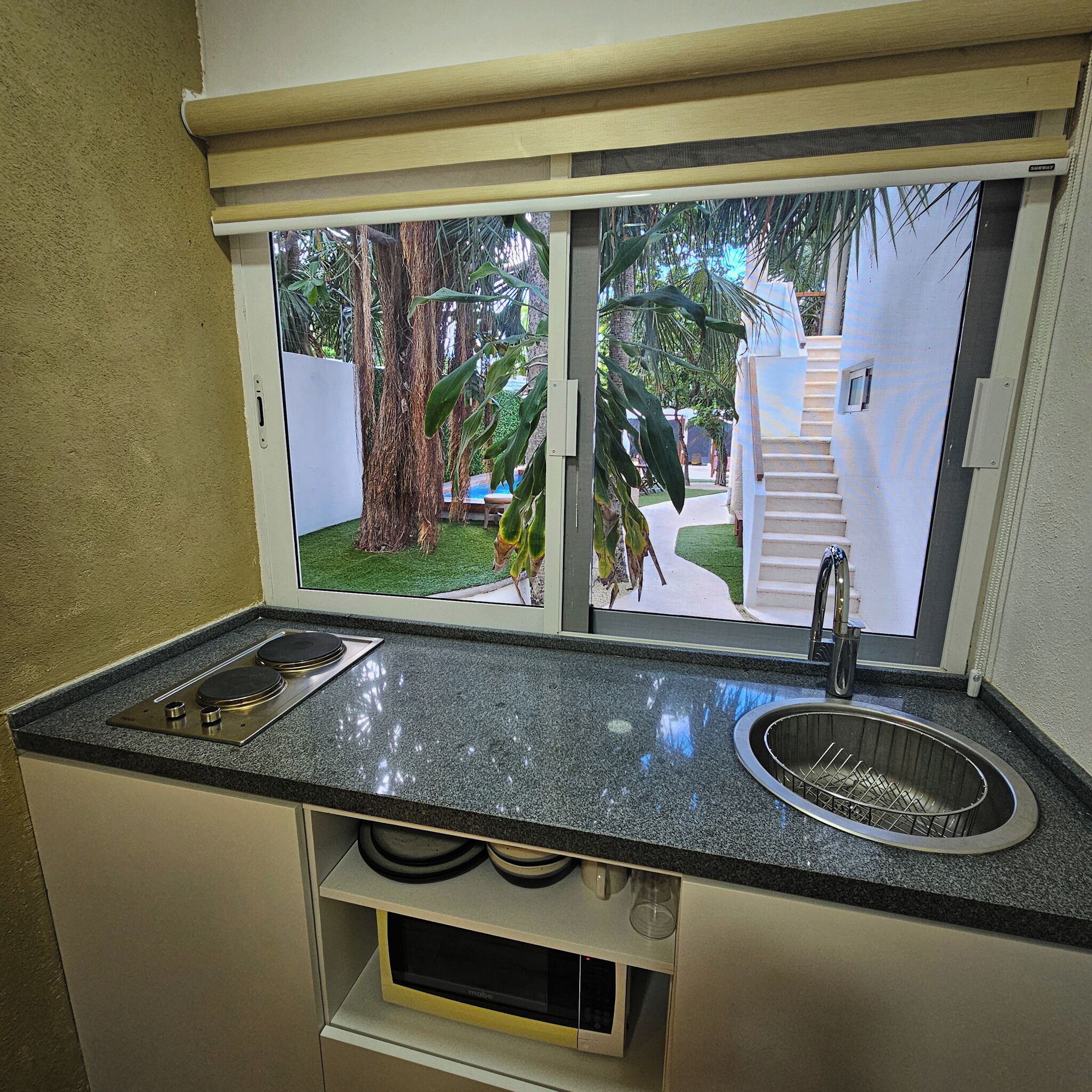 Apartment, Poolblick | Eigene Küche | Mini-Kühlschrank, Mikrowelle, Herdplatte, Kochgeschirr/Geschirr/Besteck