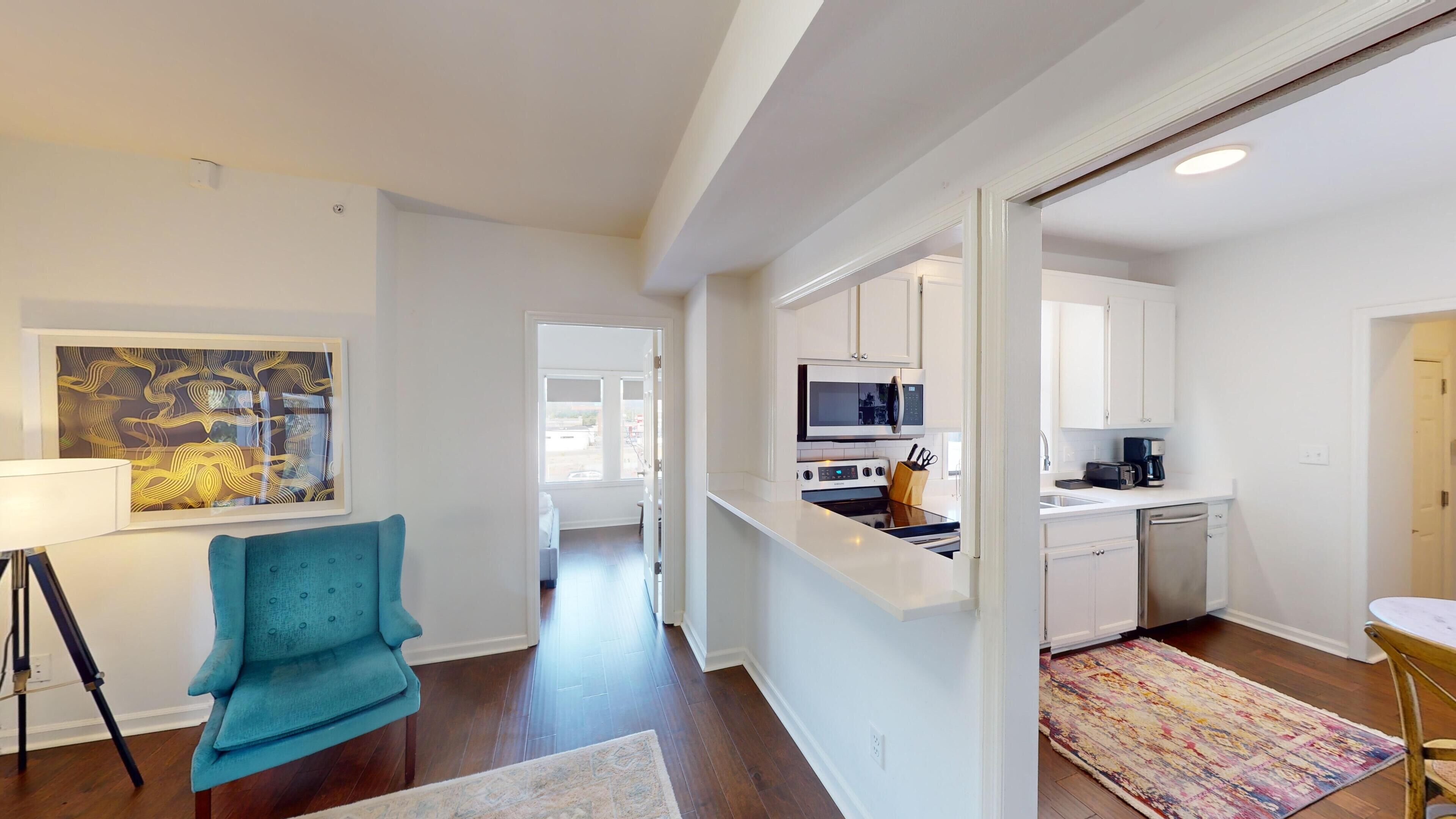 アパートメント シティビュー | 3 室のベッドルーム、客室ごとに異なるインテリア、ノートパソコン用作業スペース、アイロン / アイロン台