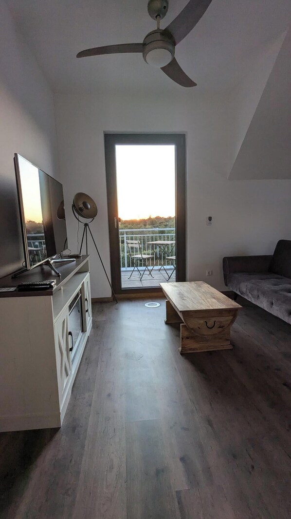 TV connectée, cheminée