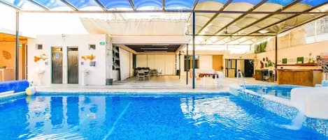 Indoor pool, a heated pool