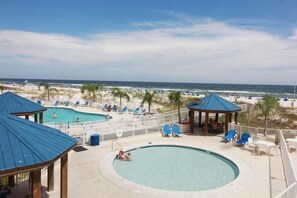 A heated pool