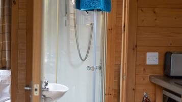 Shower, soap, toilet paper