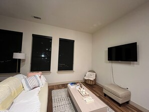 TV, fireplace - Clean, bright 1-bedroom walking distance to Downtown Austin (Austin)