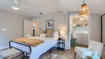 2 bedrooms, iron/ironing board, travel crib, WiFi