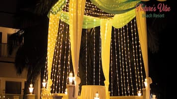 Outdoor wedding area