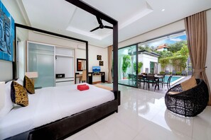 Family Villa, 3 Bedrooms, Private Pool, Pool View | 3 bedrooms, free WiFi