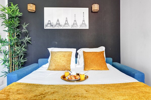 1 chambre, fer et planche à repasser, Wi-Fi, draps fournis