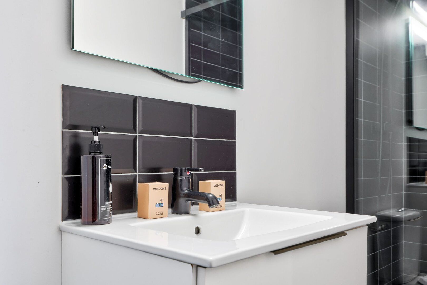 Douche, sèche-cheveux, serviettes fournies