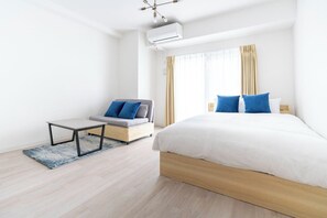 1 室のベッドルーム、WiFi (無料)、ベッドシーツ