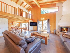 Chalet | Living area - Exceptional Chalet With Outdoor Bubble Bath (Riddes)