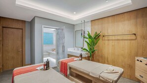 Behandlungsräume für Paare, Sauna, Warmsteinmassagen
