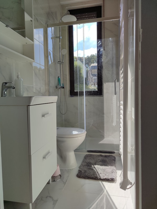 Shower, hair dryer, towels, soap - TOWN HOUSE - FECAMP CENTER - 36 (FECAMP)