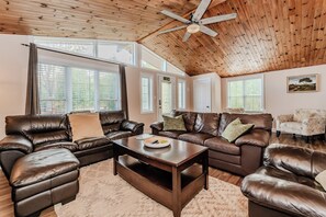 TV, fireplace, DVD player