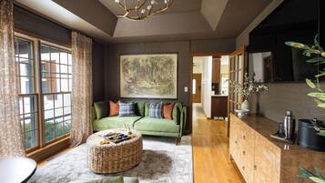 TV, foosball, offices