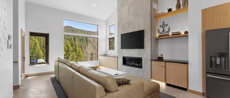 Smart TV, fireplace