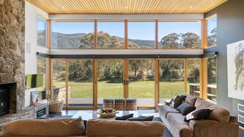 電視、壁爐、DVD 播放機