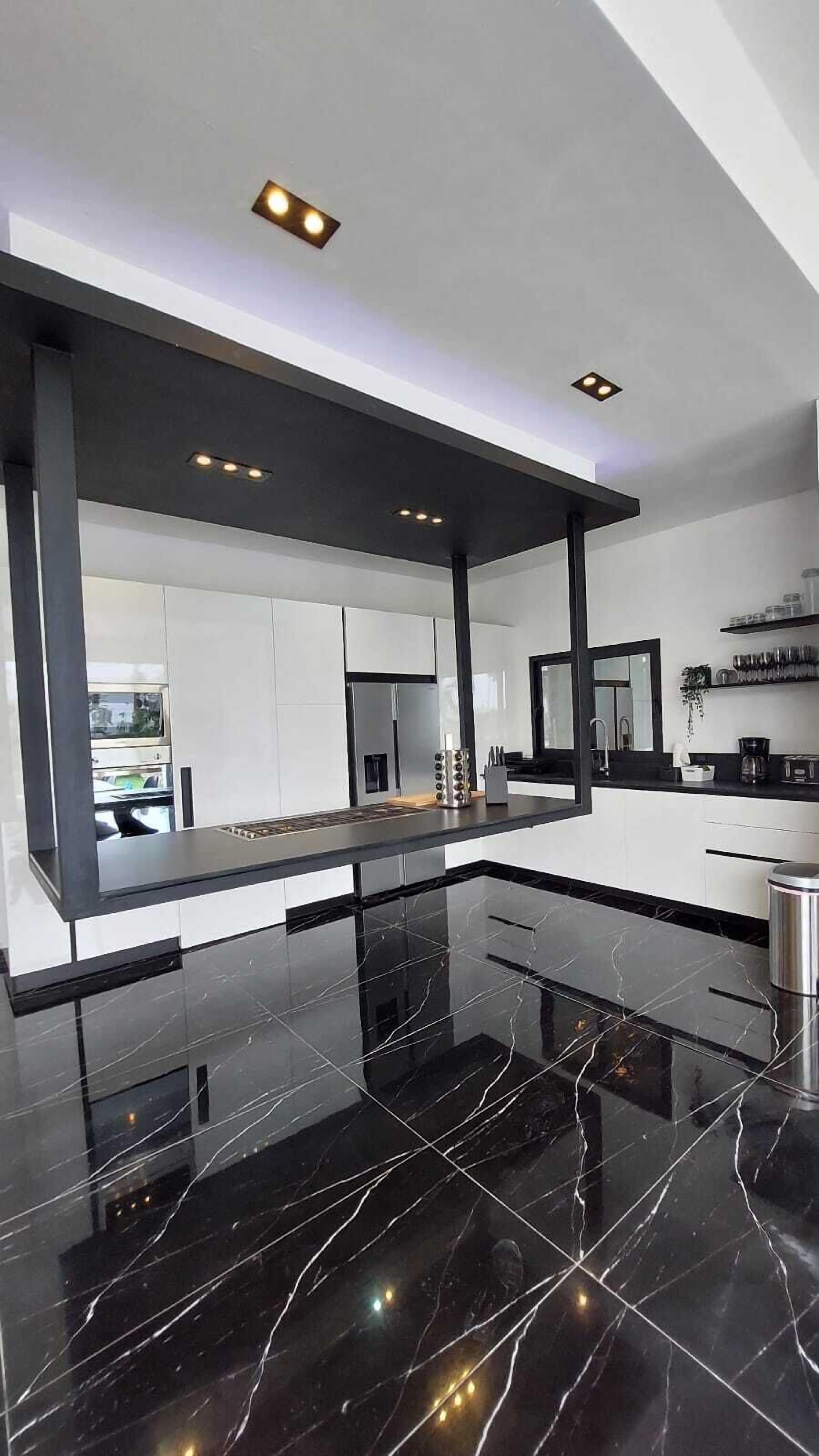 Deluxe Villa, Beach View | Private kitchen | Full-sized fridge, microwave, oven, stovetop