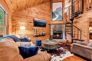 Smart TV, chimenea y videojuegos 
