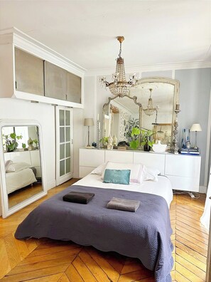 1 bedroom, iron/ironing board, bed sheets