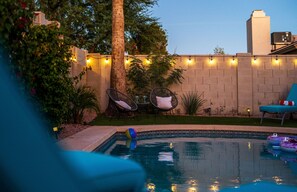 Outdoor pool, a heated pool