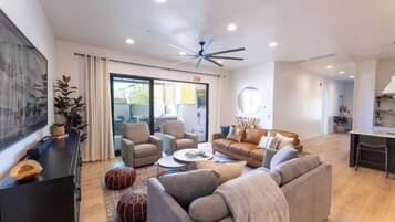 Smart TV, video games, foosball, table tennis