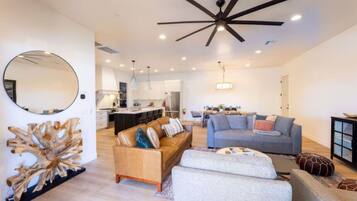 Smart TV, video games, foosball, table tennis