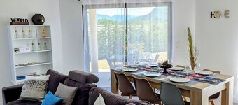 The villa near the Monts du matin, at the foot of the Vercors mountains