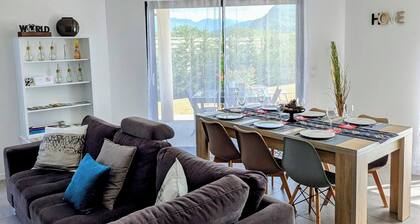 The villa near the Monts du matin, at the foot of the Vercors mountains