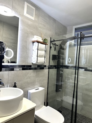 Shower, hair dryer, towels, soap - Outdoor Pool with Bar-B-Q & Television, Indoor Pool Table, Indoor Bar, PS5, Etc. (Luquillo)
