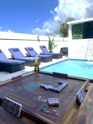 Outdoor pool, a heated pool
