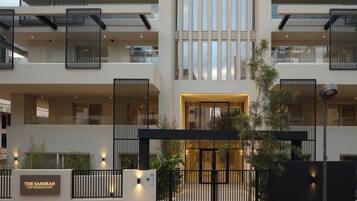 Front of property – evening/night