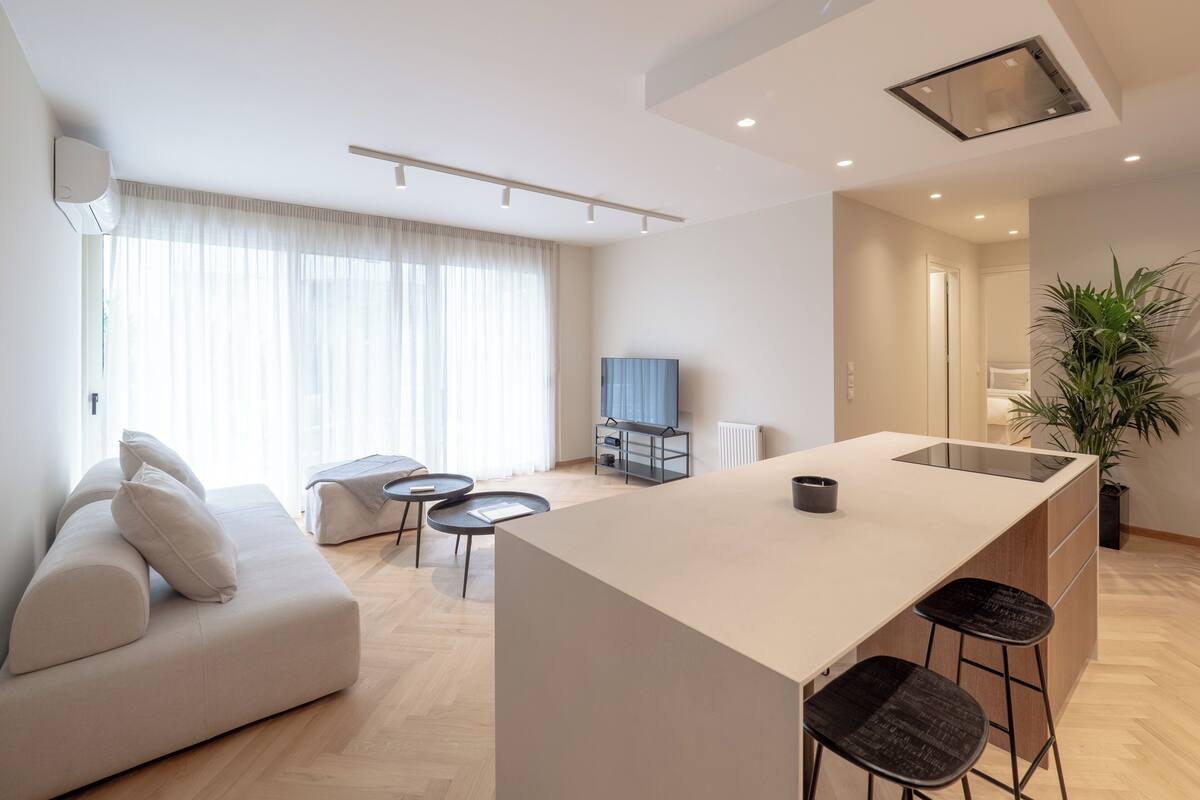 Superior Apartment | Living area | 42-inch Smart TV with satellite channels, Netflix, streaming services