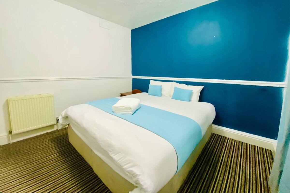 Blackout curtains, iron/ironing board, free WiFi, bed sheets
