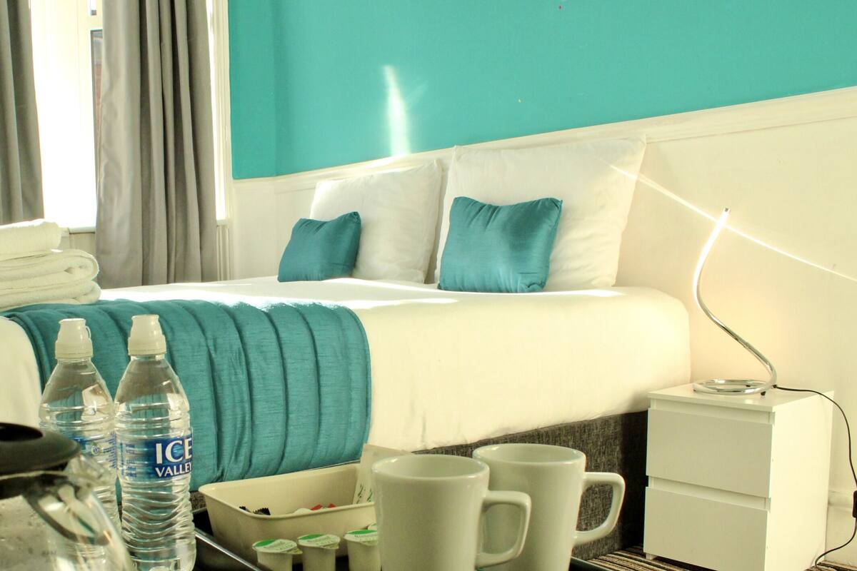 Blackout curtains, iron/ironing board, free WiFi, bed sheets