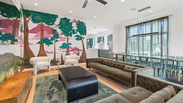 Superior Apartment, City View | Living area | TV