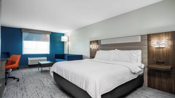 Suite, 1 King Bed (Walk-In Shower) | Free WiFi, bed sheets
