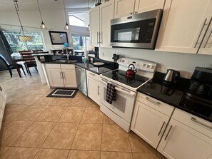 House, Multiple Beds, Pool Access, Pool View | Private kitchen | Electric kettle