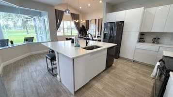 House, Multiple Beds, Pool Access, Pool View | Private kitchen | Coffee/tea maker