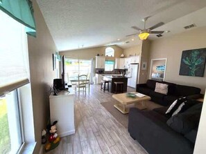 House, Multiple Beds, Pool Access, Pool View | Living area - Southern Dunes Villa With Private Pool (Haines City)