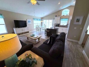 House, Multiple Beds, Pool Access, Pool View | Living area - Southern Dunes Villa With Private Pool (Haines City)