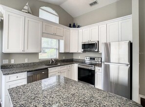 House, Multiple Beds, Pool Access, Pool View | Private kitchen - Updated Private Pool Villa - Southern Dunes (Haines City)