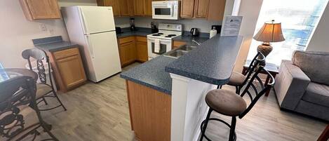 House, Multiple Beds, Pool Access, Pool View | Private kitchen