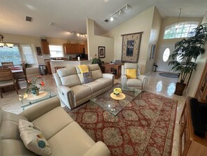 House, Multiple Beds, Pool Access, Pool View | Living area - Upgraded Pool Villa, Spa, Southern Dunes (Haines City)