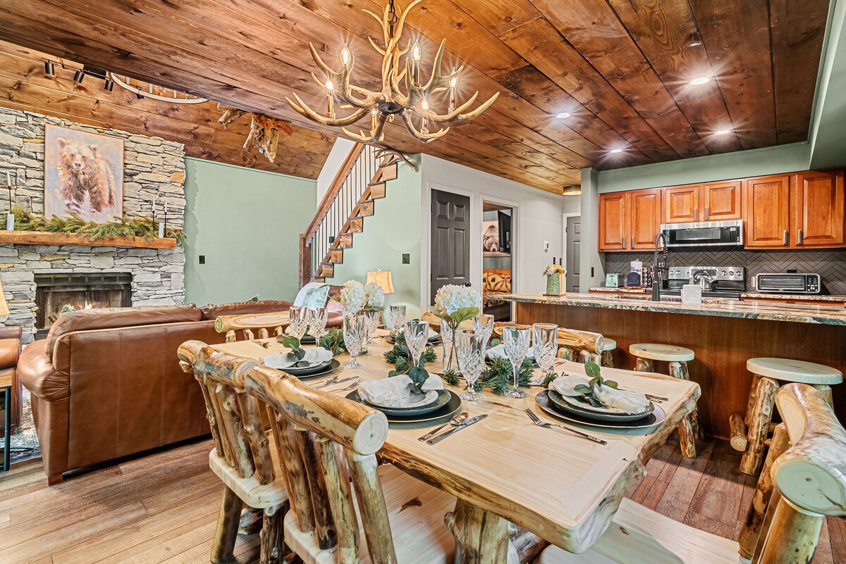 Photo 41 of Christmas Decor, Walk to the Smokies! Hike, King Beds, Hot tub, Dogs, Game Room