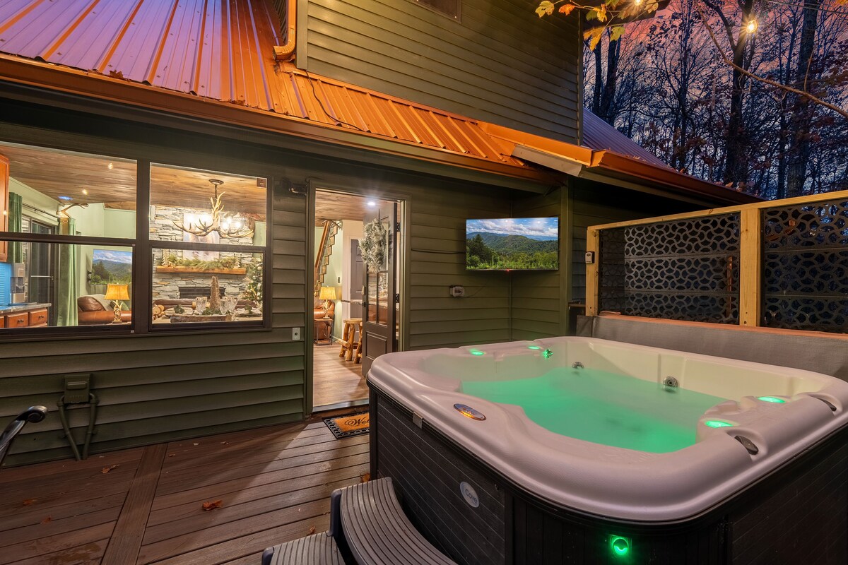 Photo 62 of Christmas Decor, Walk to the Smokies! Hike, King Beds, Hot tub, Dogs, Game Room