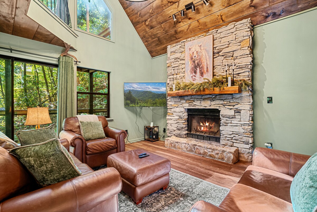 Photo 39 of Christmas Decor, Walk to the Smokies! Hike, King Beds, Hot tub, Dogs, Game Room