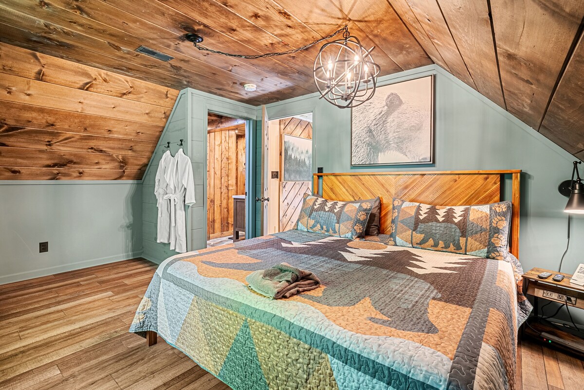 Photo 53 of Christmas Decor, Walk to the Smokies! Hike, King Beds, Hot tub, Dogs, Game Room