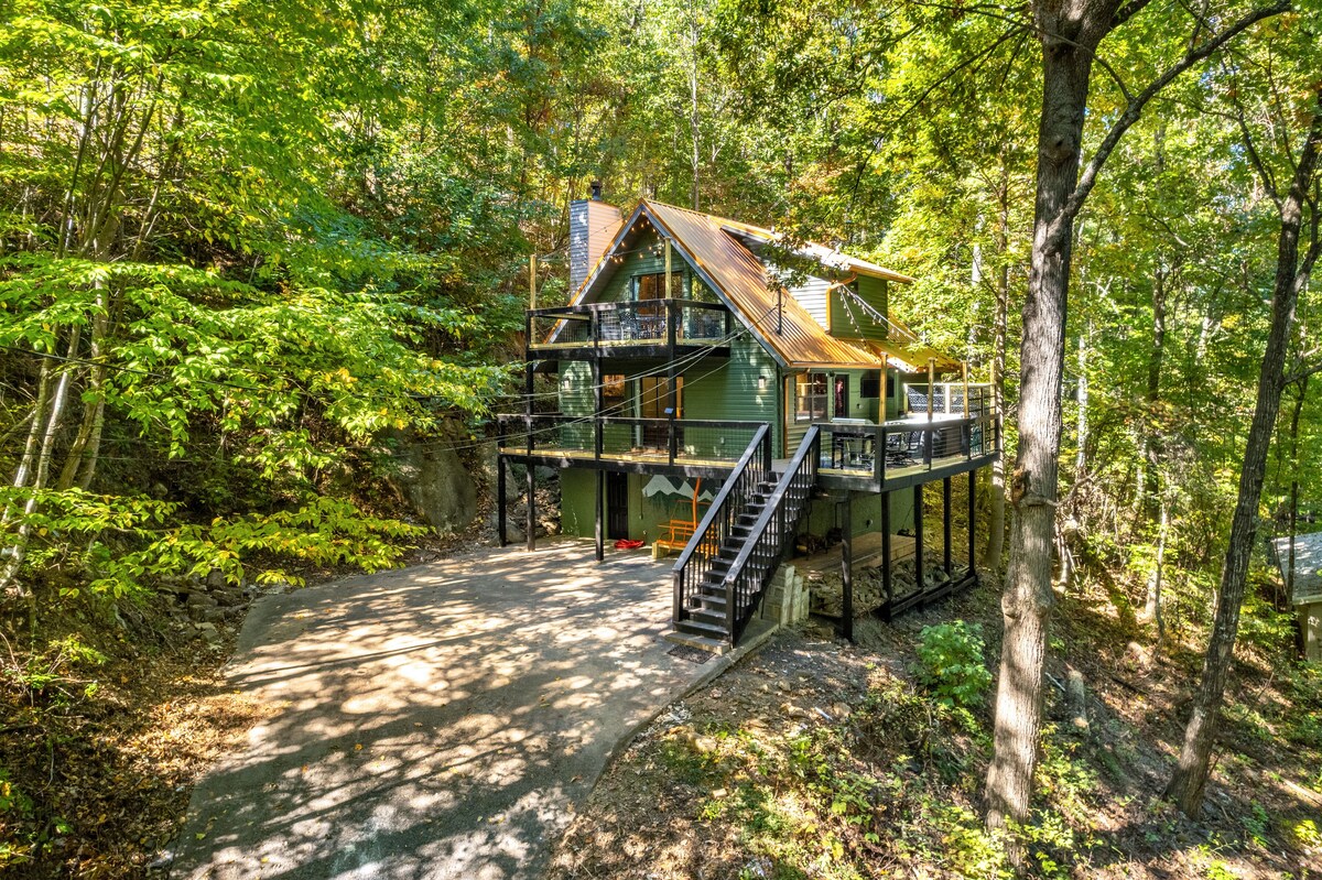 Photo 66 of Christmas Decor, Walk to the Smokies! Hike, King Beds, Hot tub, Dogs, Game Room